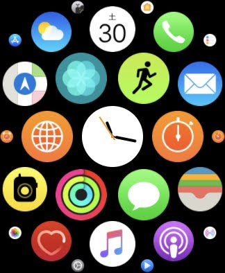 Apple Watchのアプリ一覧「グリッド表示」