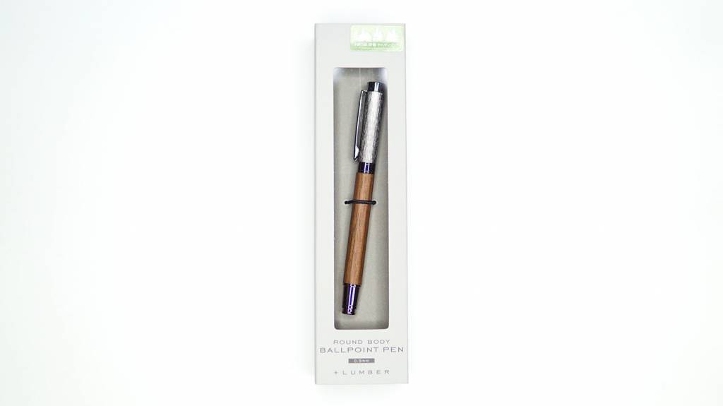 Hacoa+LUMBER：ラウンドボディボールペンのパッケージ