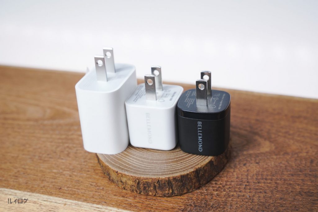 Ultra smart charger Mini 20W のサイズ比較