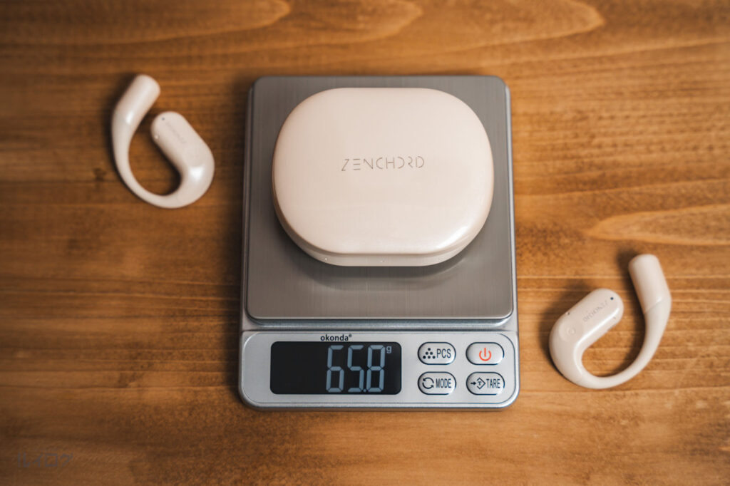 Zenchord 1イヤホンケースの重さ