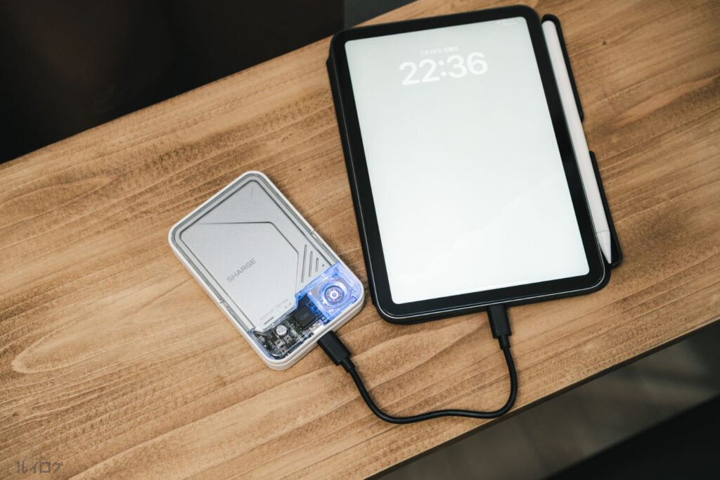 SHARGE ICEMAG 2 ワイヤレス充電器は有線充電もできる