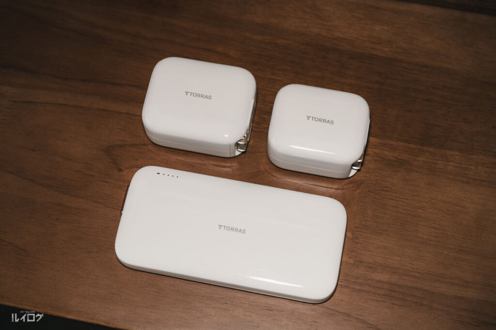 TORRAS 自動巻取り式充電器(40W/67W)&10000mAh(30W)モバイルバッテリー