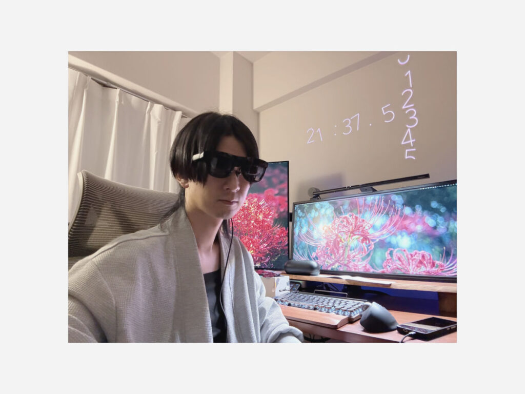 XREAL One を装着したルイログの人