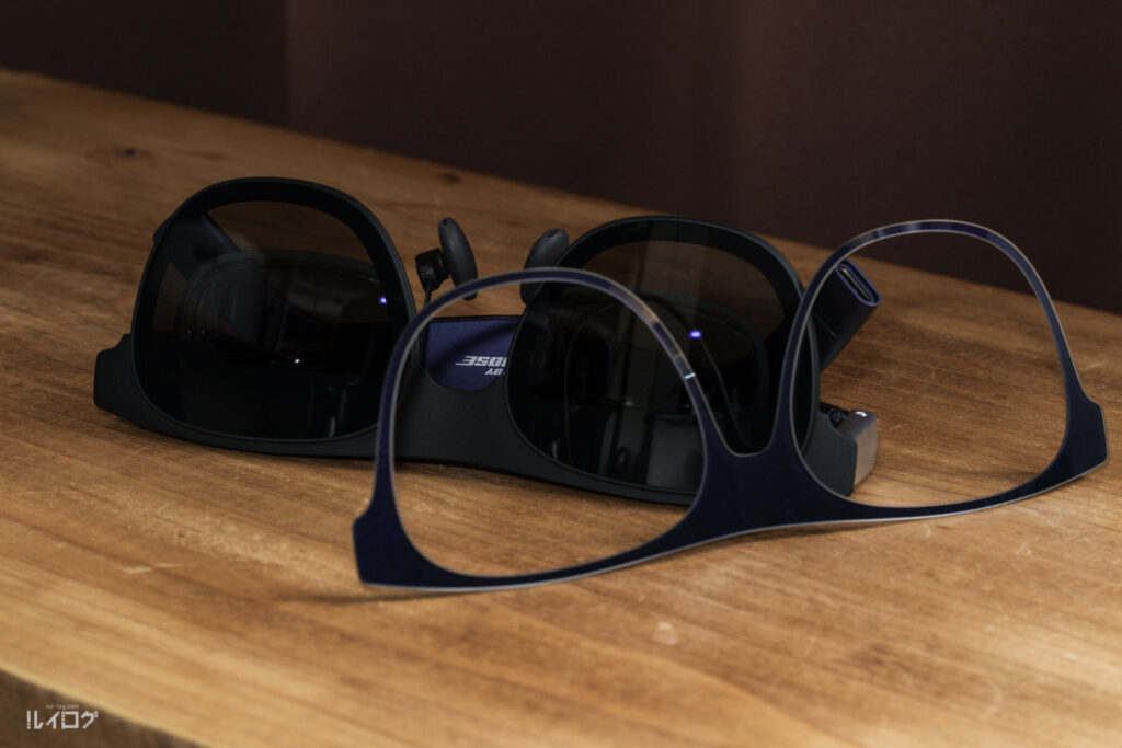 XREAL 1Sの前面パネルを外した状態