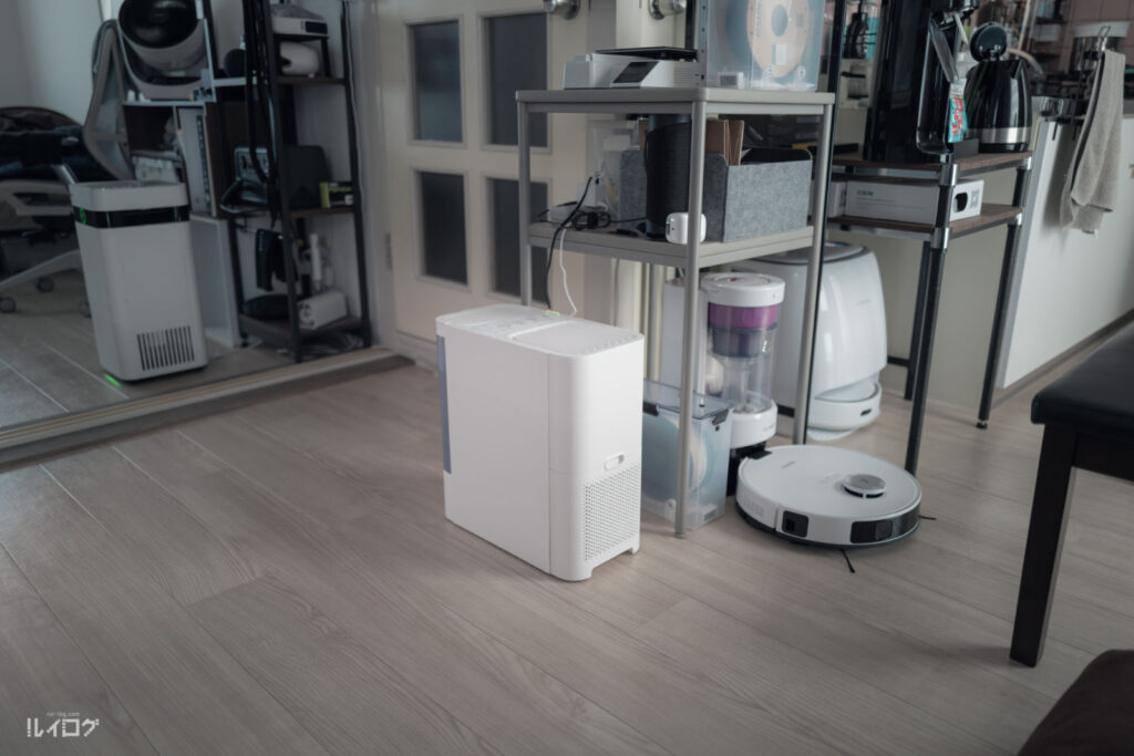 SwitchBot 気化式加湿器を置いているルイログのお家環境