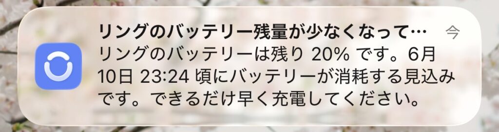 RingConn からの通知